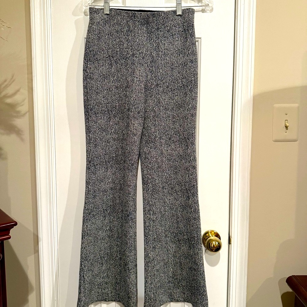 Express Flare Super High Rise Black and White Women's dress pants